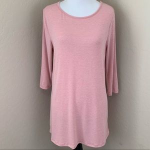 Agnes & Dora Fitted Tee 3/4 Sleeve Mauve